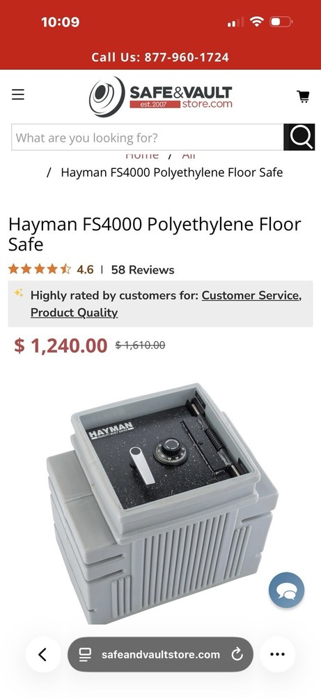 Hayman Polyethylene Floor Safe