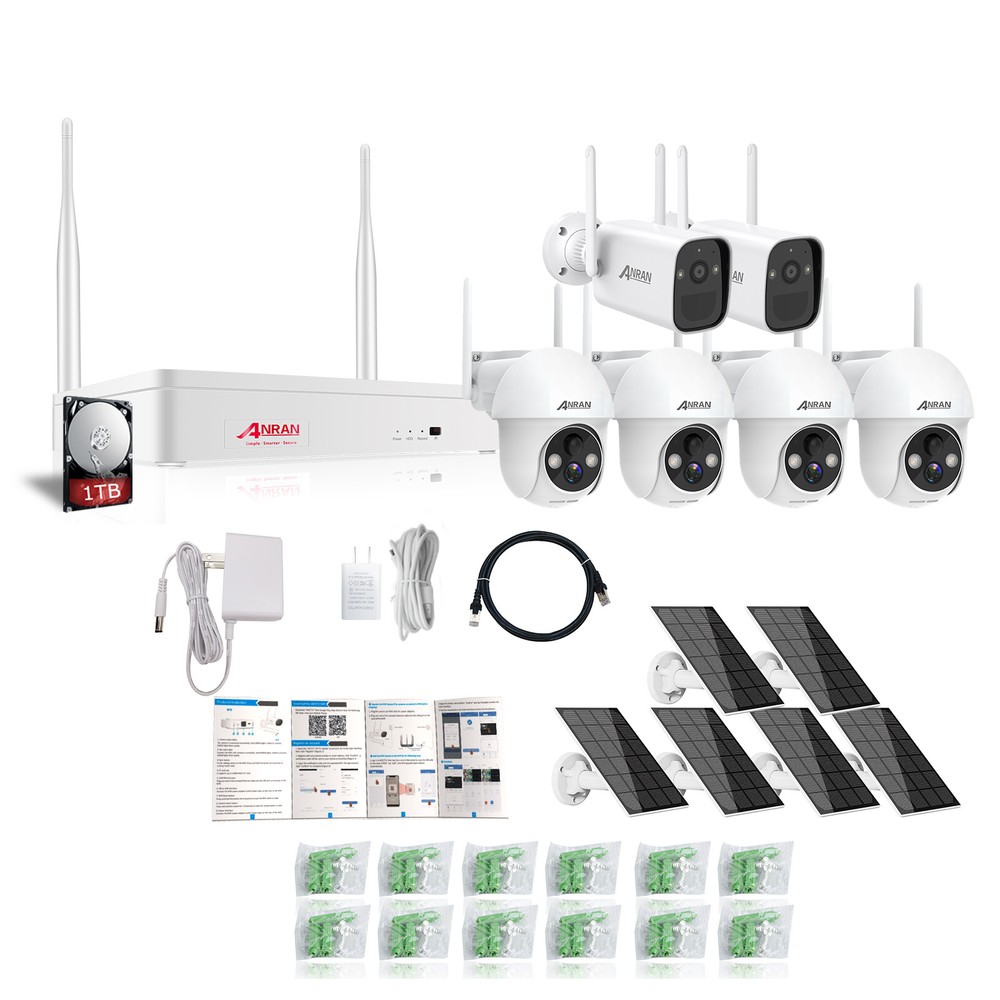 Outdoor Wireless Security Camera System Solar Battery Powered WIFI Audio Camera