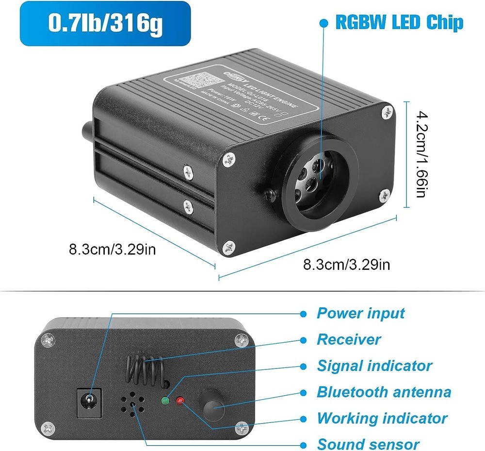 Chinly led fiber optic light H4