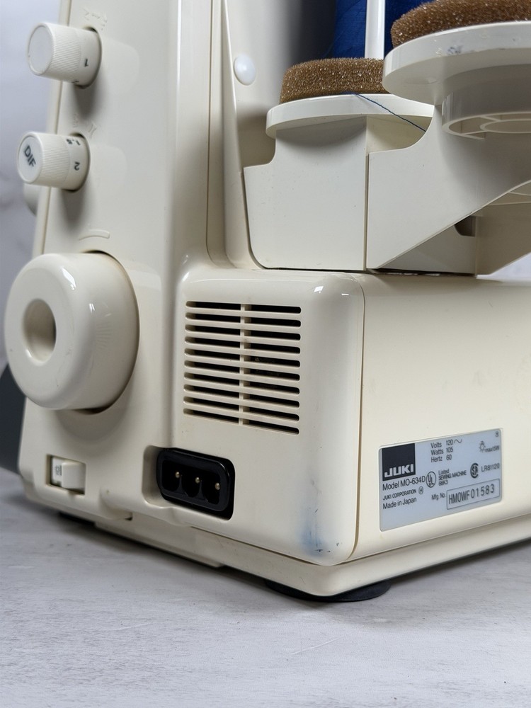 Juki Sewing Machine Model MO-634D Japan Tested Working With Case