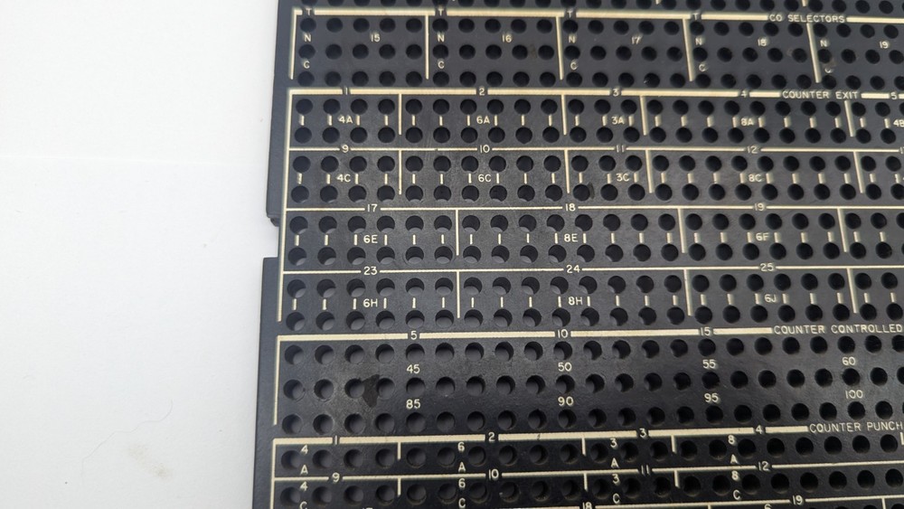Vintage IBM 407-8-9 ACCOUNTING MACHINE Plugboard Control Panel FOR DISPLAY