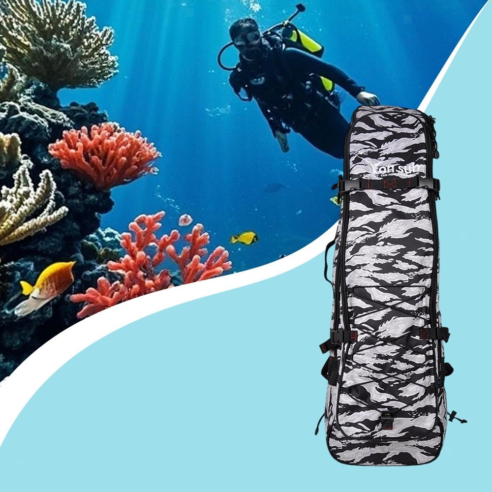 Long Fins Bag Utility Backpack Practical with Zippers Versatile Storage