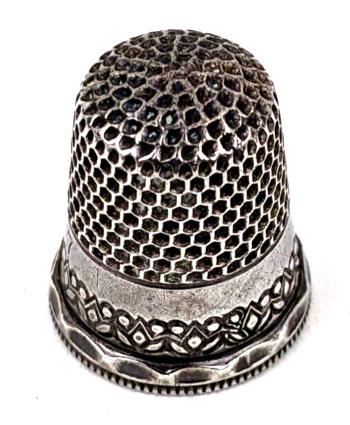 Antique Ketcham & McDougall MKD Sterling Silver Thimble Size 7