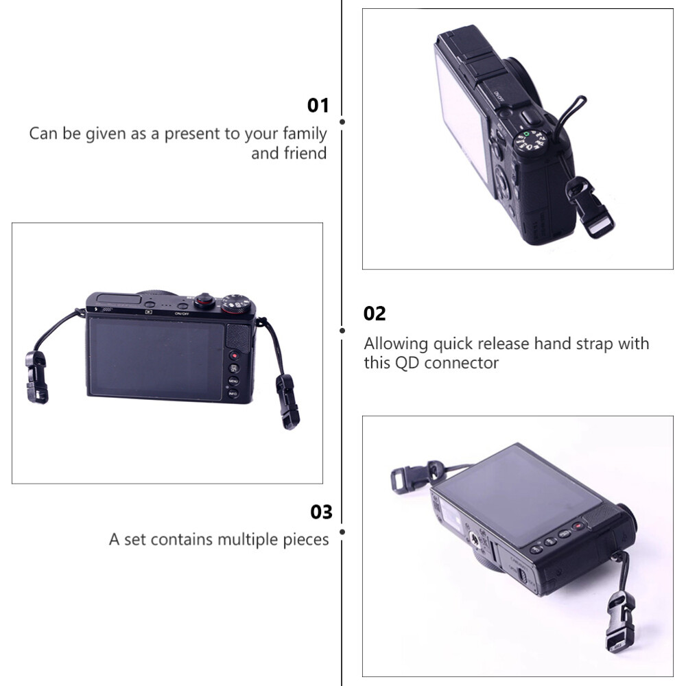 8 Pcs Quick Release Camera and Binocular Straps Connect Buckle Connector Clip