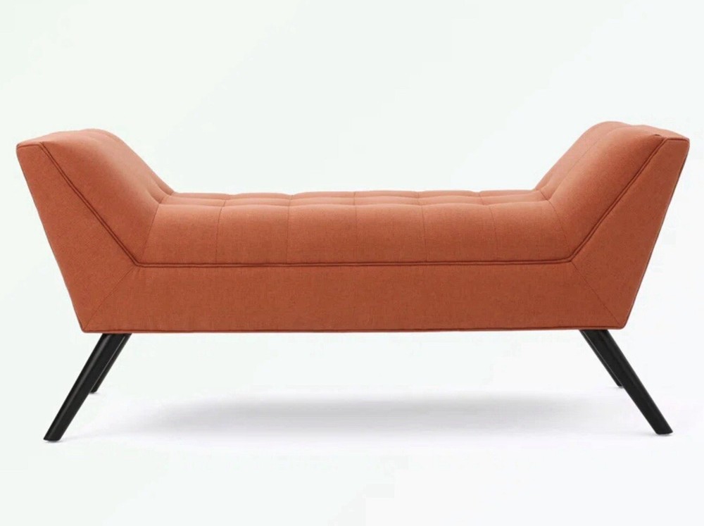Orange Bench With Arms
