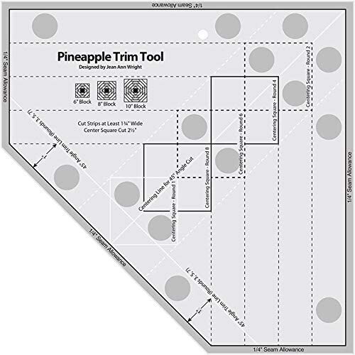 The Pineapple Ruler New Quilting Ruler Pineapple Trim Tool Creative Grids blocks