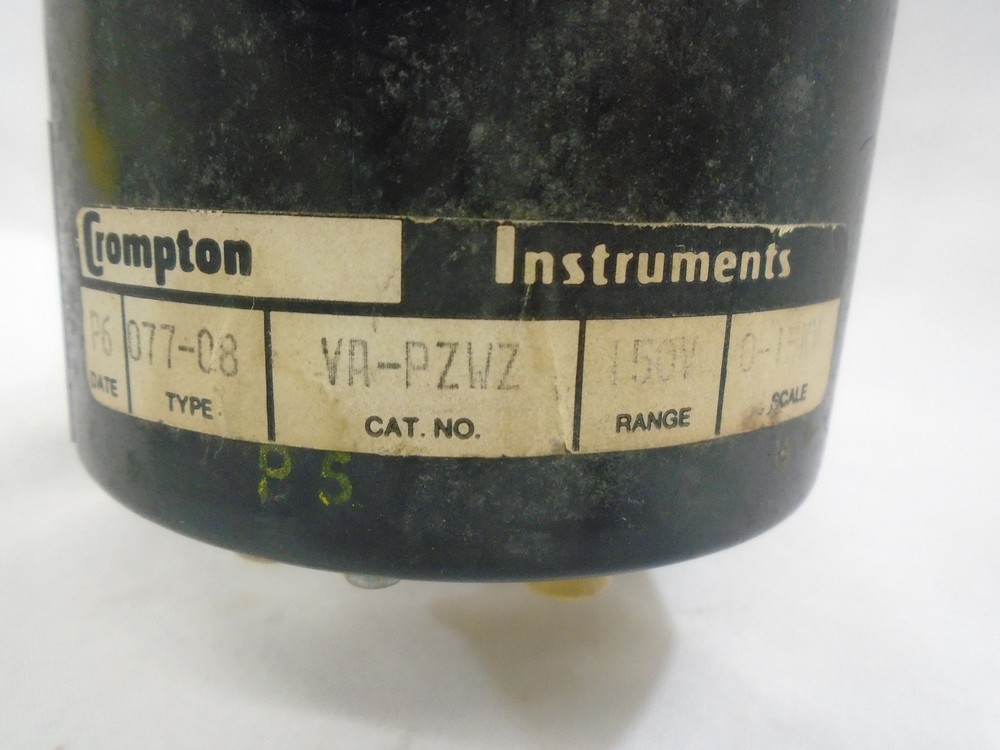 CROMPTON INSTRUMENTS VA-PZWZ TYPE 077-08 AC VOLTMETER 0-15 150V