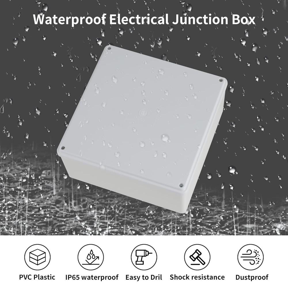 PVC Plastic Dustproof Waterproof Box IP65 Electrical Junction Box Outdoor