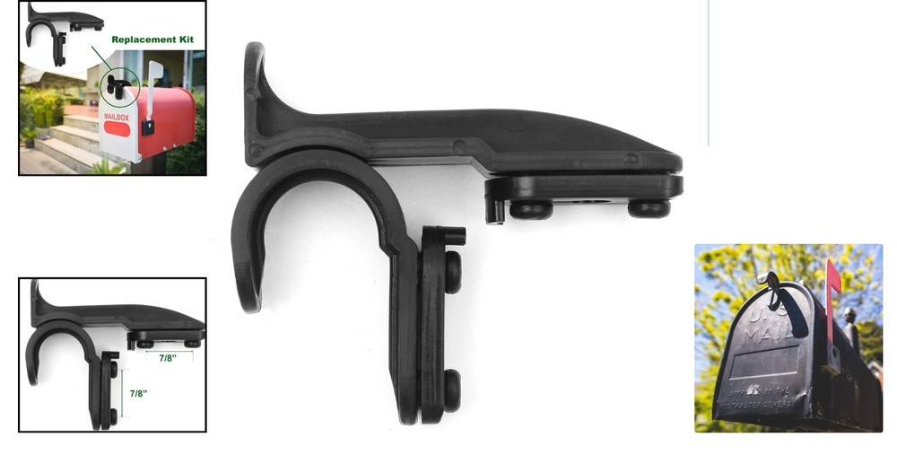 Mailbox Latch Replacement Kit: Easy Clip-On Black Latch for Standard Mailboxes