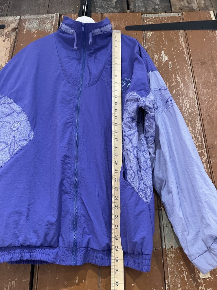 Active Swiss-Design Track Jacket Lined Purple Full Zip Men's Large
