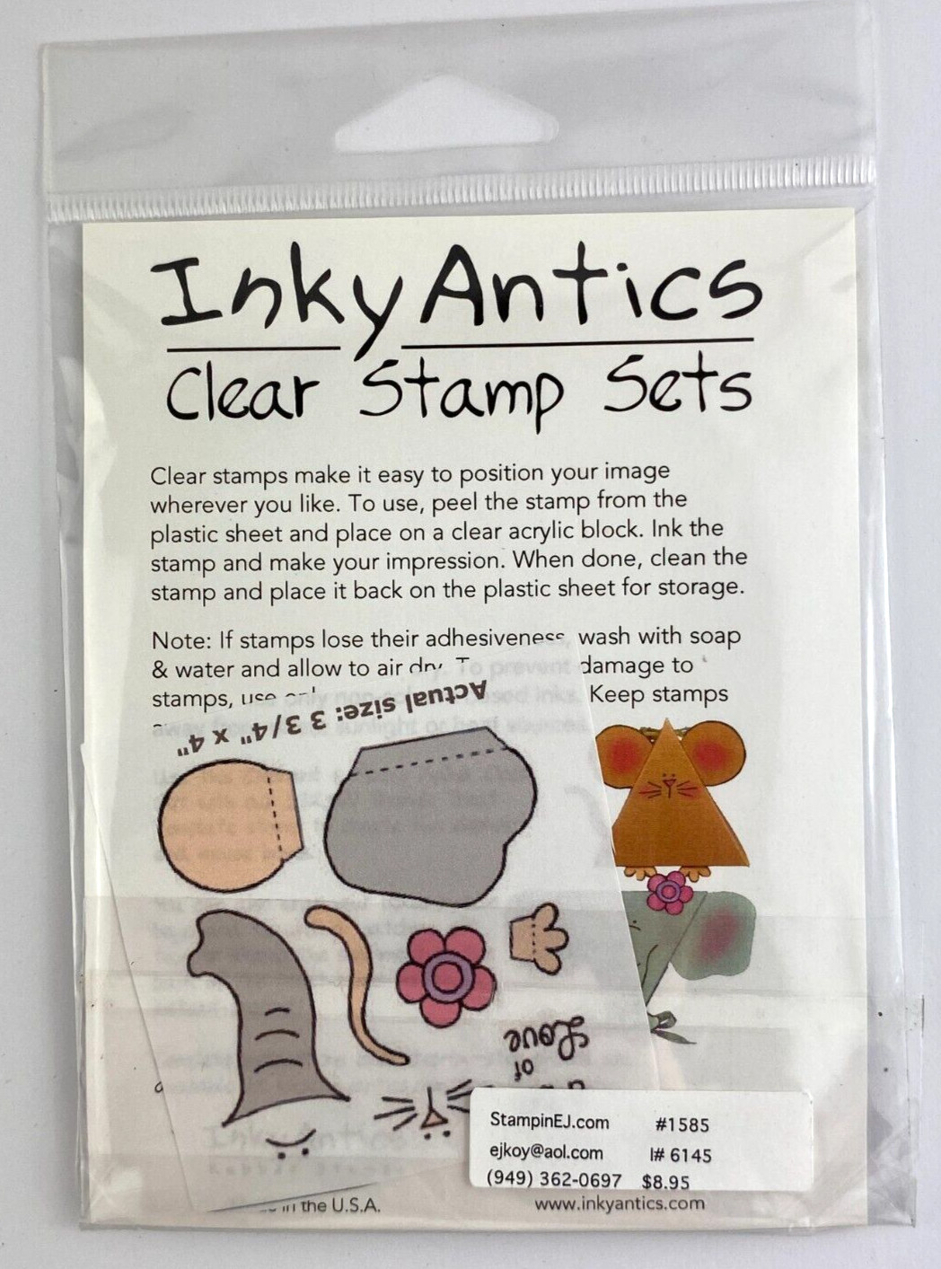 Inky Antics Stamp Set - ELEPHANT & MOUSE MAKER - 11040SC - Clear