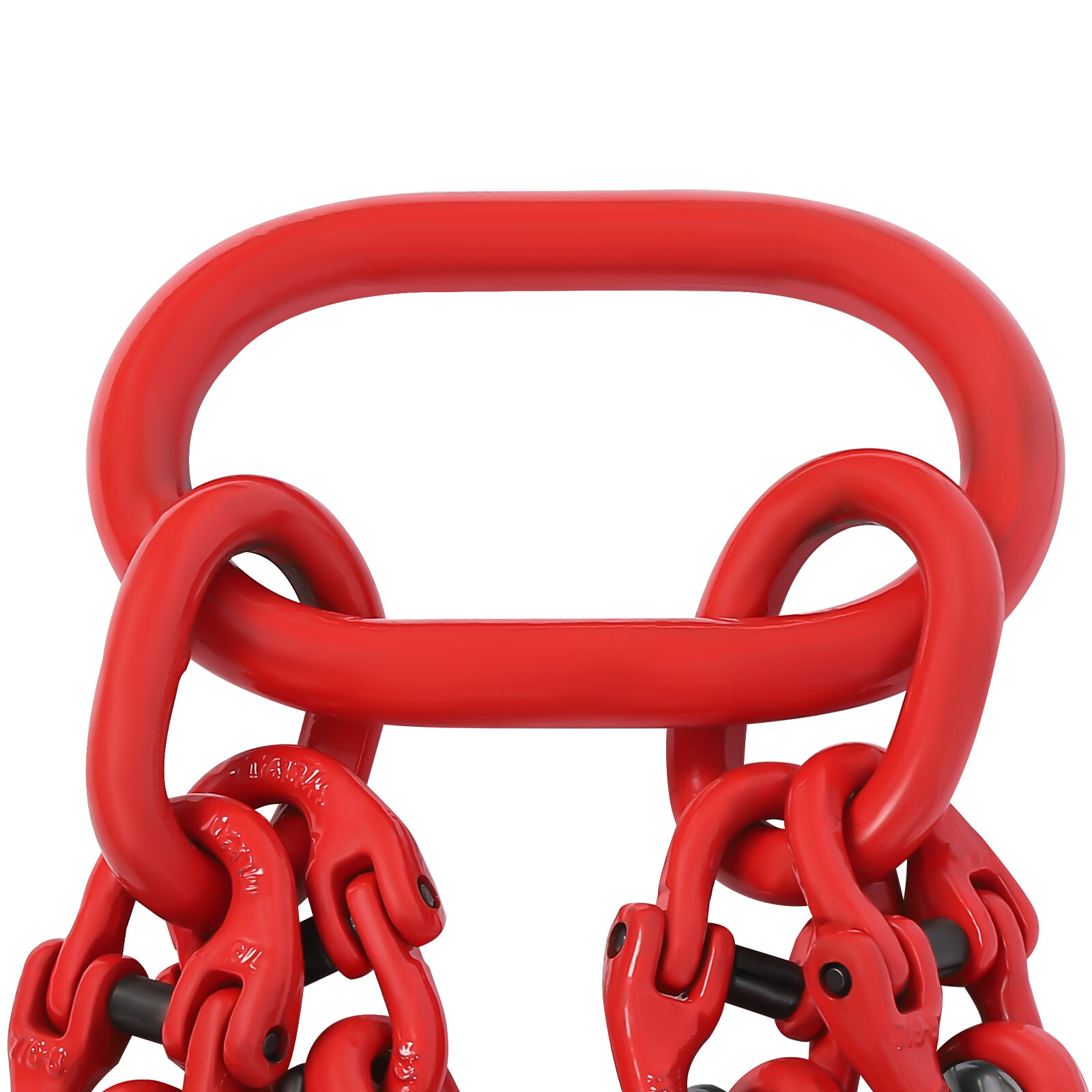 Chain Sling 4 Legs G80 Lifting Chain With Grab Hooks 22046.23lbs 3/8 in x 10ft