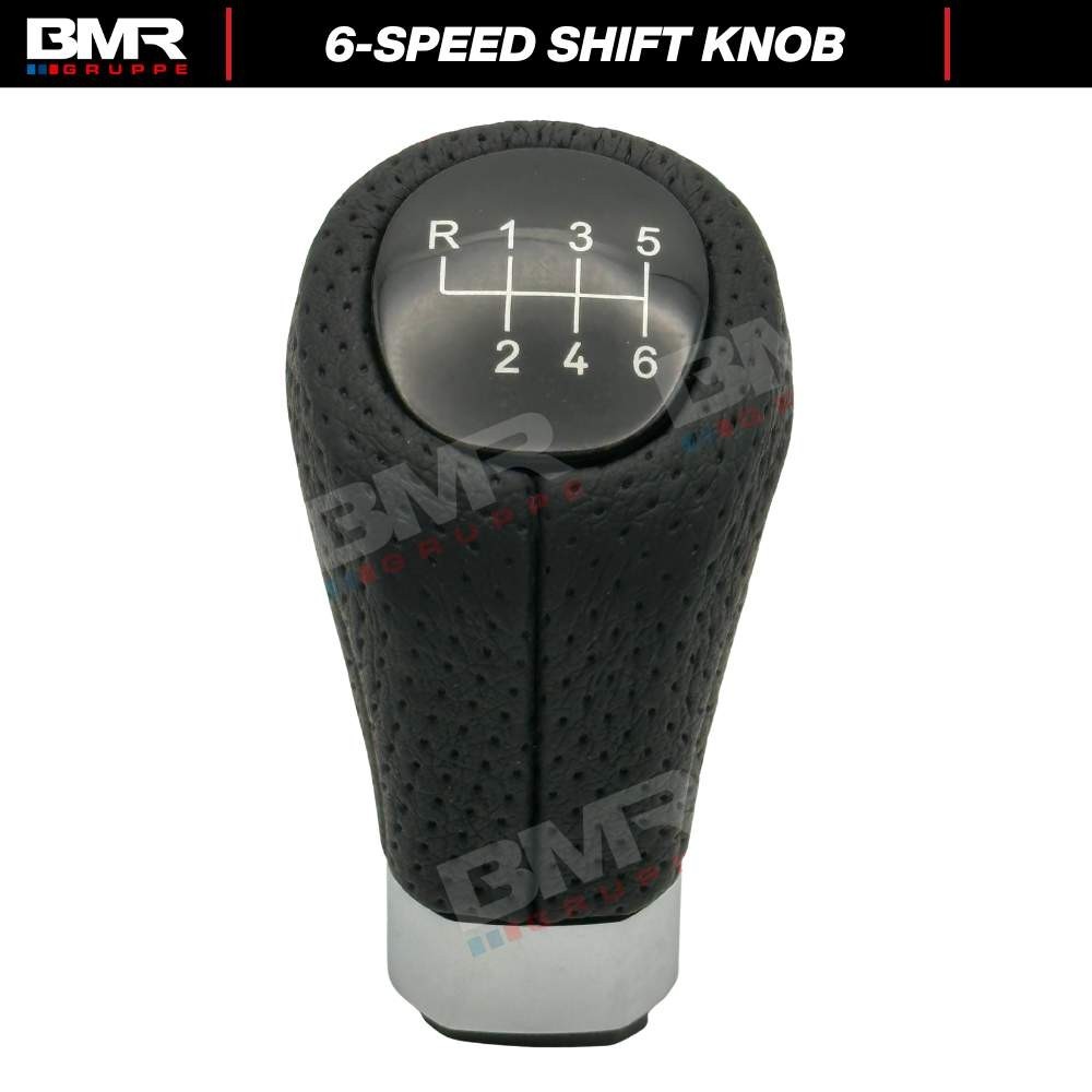 6 Speed Shift Knob Black Leather for BMW E82 E88 E90 E92 E46 E36 Z4 Manual 6MT