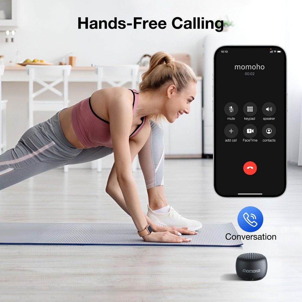 Mini Bluetooth Speaker, Tiny Gifts with TWS Pairing, Small Bluetooth Speaker ...