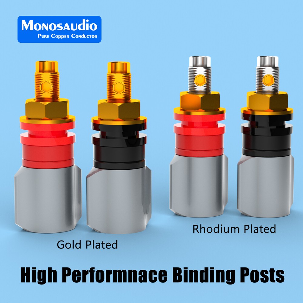 4PCS Pure Copper Binding Post Banana Plug Terminal Socket for HiFi Audio System