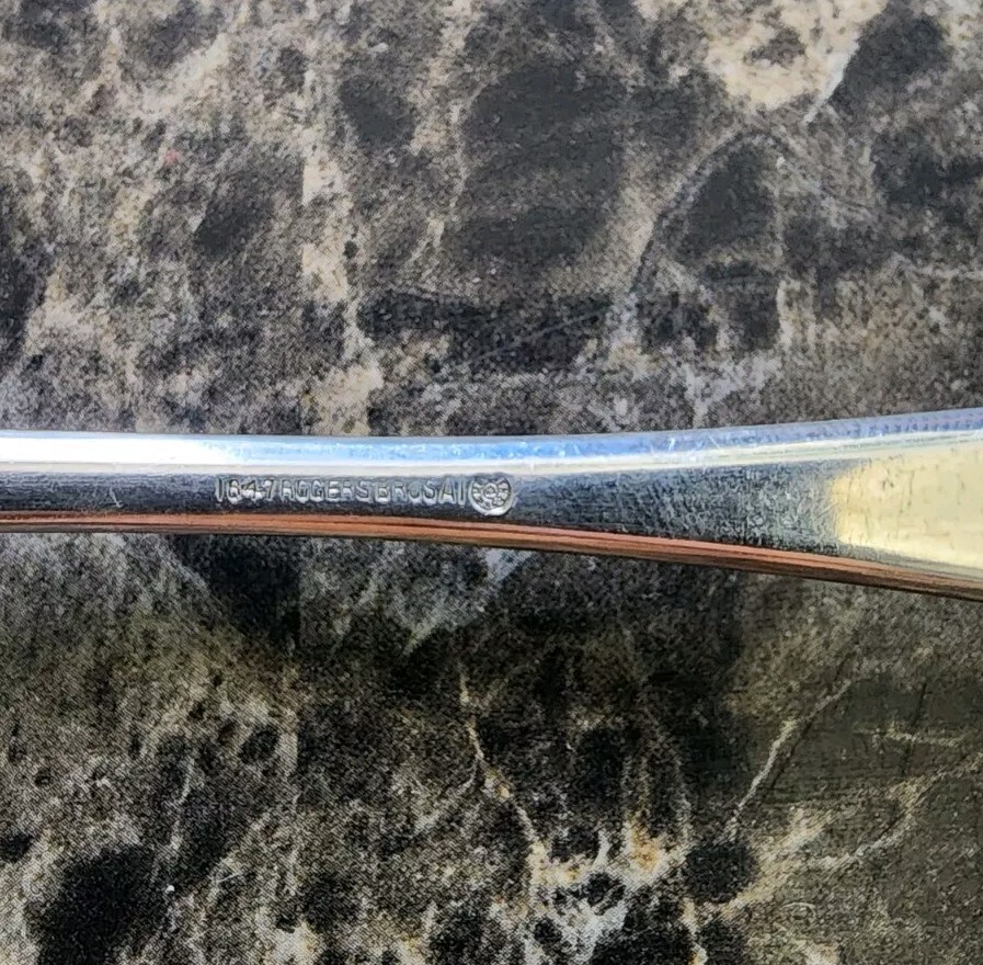 1847 ROGERS ANTIQUE c1895! VISTA PATTERN SILVERPLATED MEAT SERVING FORK 🥩