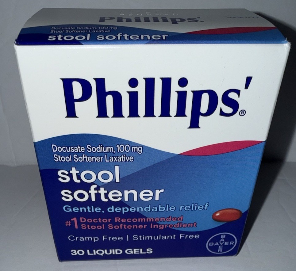 Phillips Stool Softener Gentle Dependable Relief 30 Liquid Gels