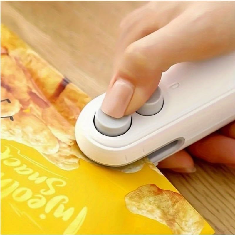 Mini 2-in-1 Snack Heat Sealer, Cutting Portable Food Sealer for Snack Sealing