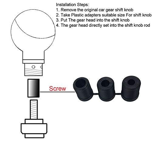 Weighted Shift Knob Long Stick Gear Shifter Lever Leather Shift Knobs black-1