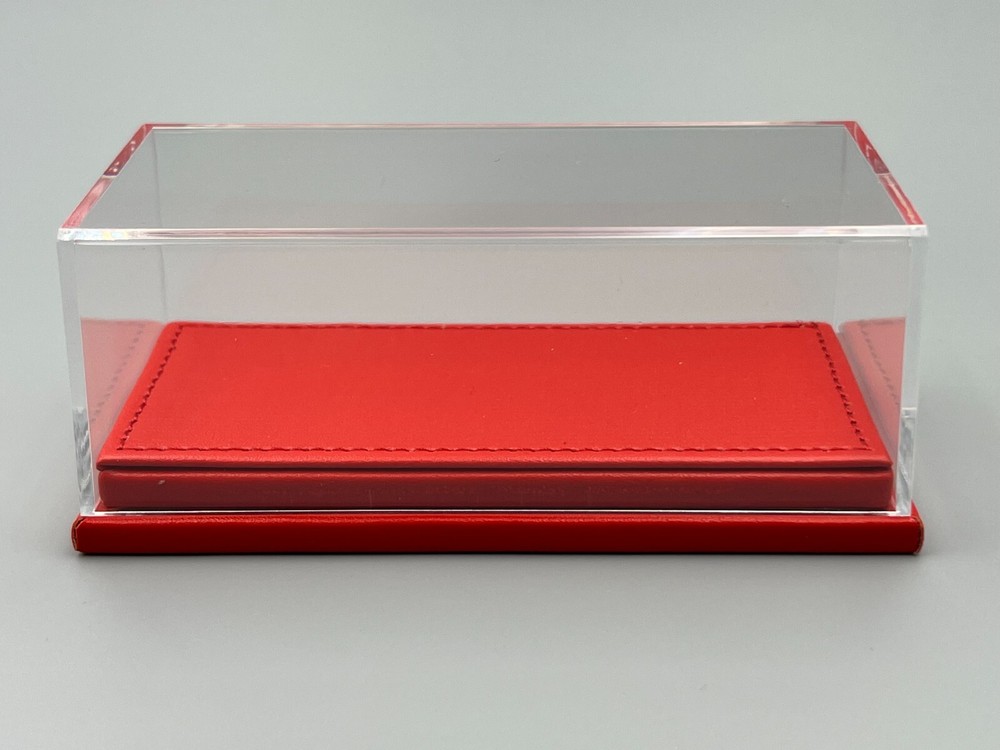 High Quality Car Display Case Red Leather Base 1/64 scale
