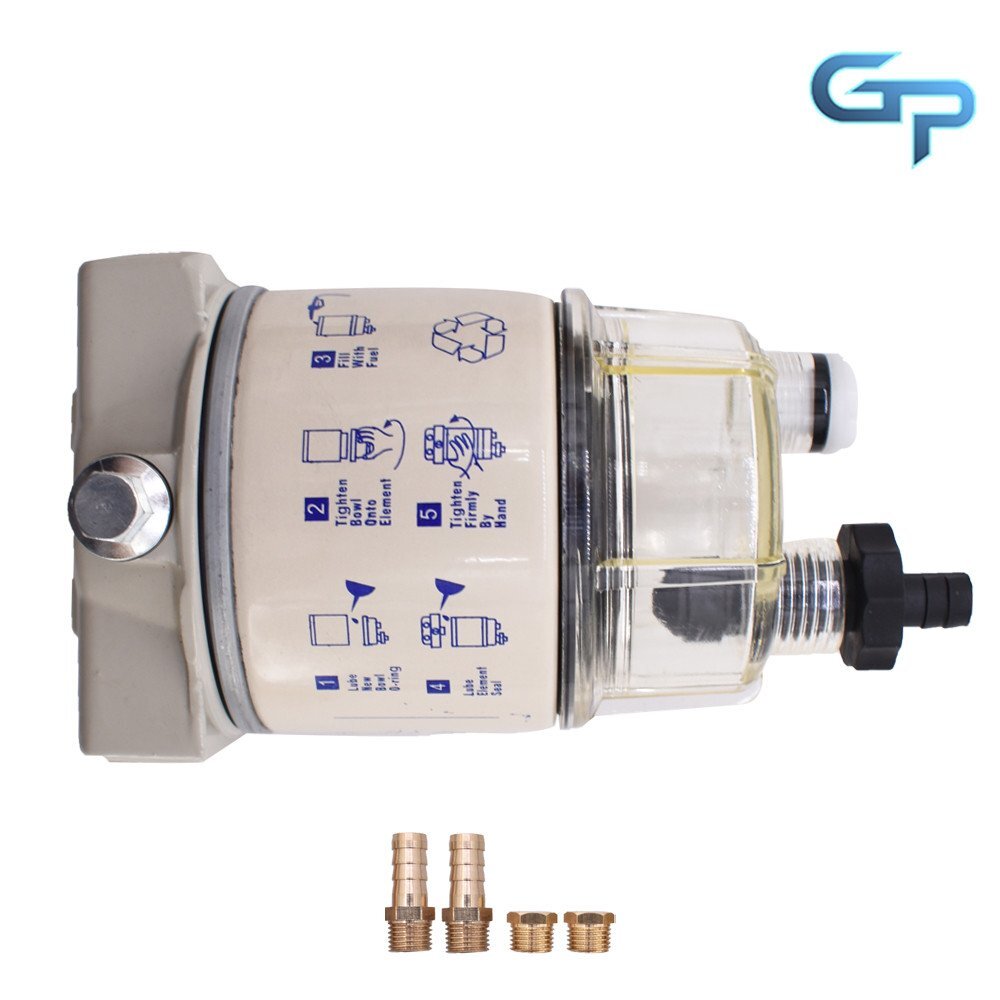 R12T Fuel Filter Water Separator Complete Kit For Gas & Diesel Engines