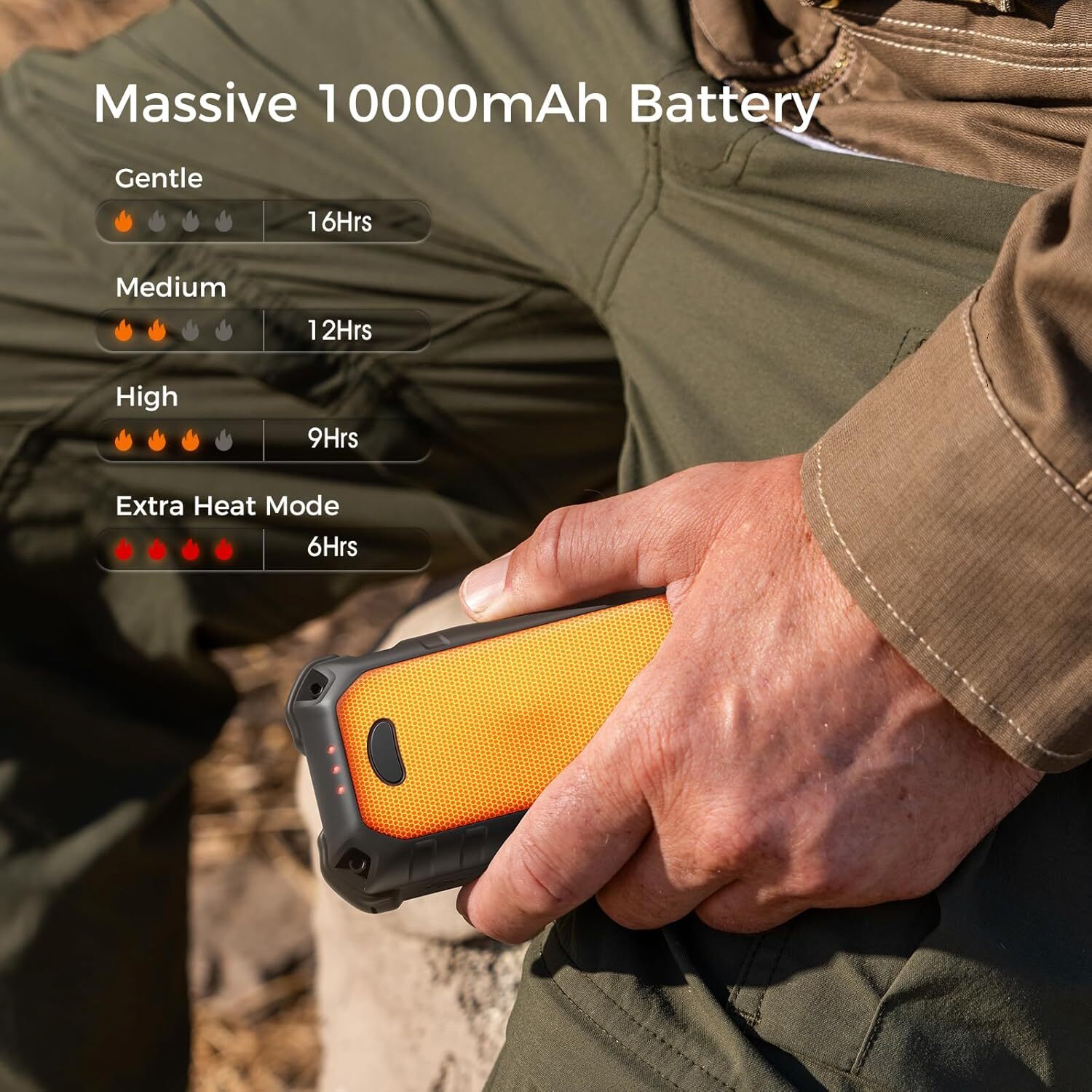 OCOOPA IP56 Waterproof Hand Warmers Rechargeable 10000mAh Extra Heat For Hunting