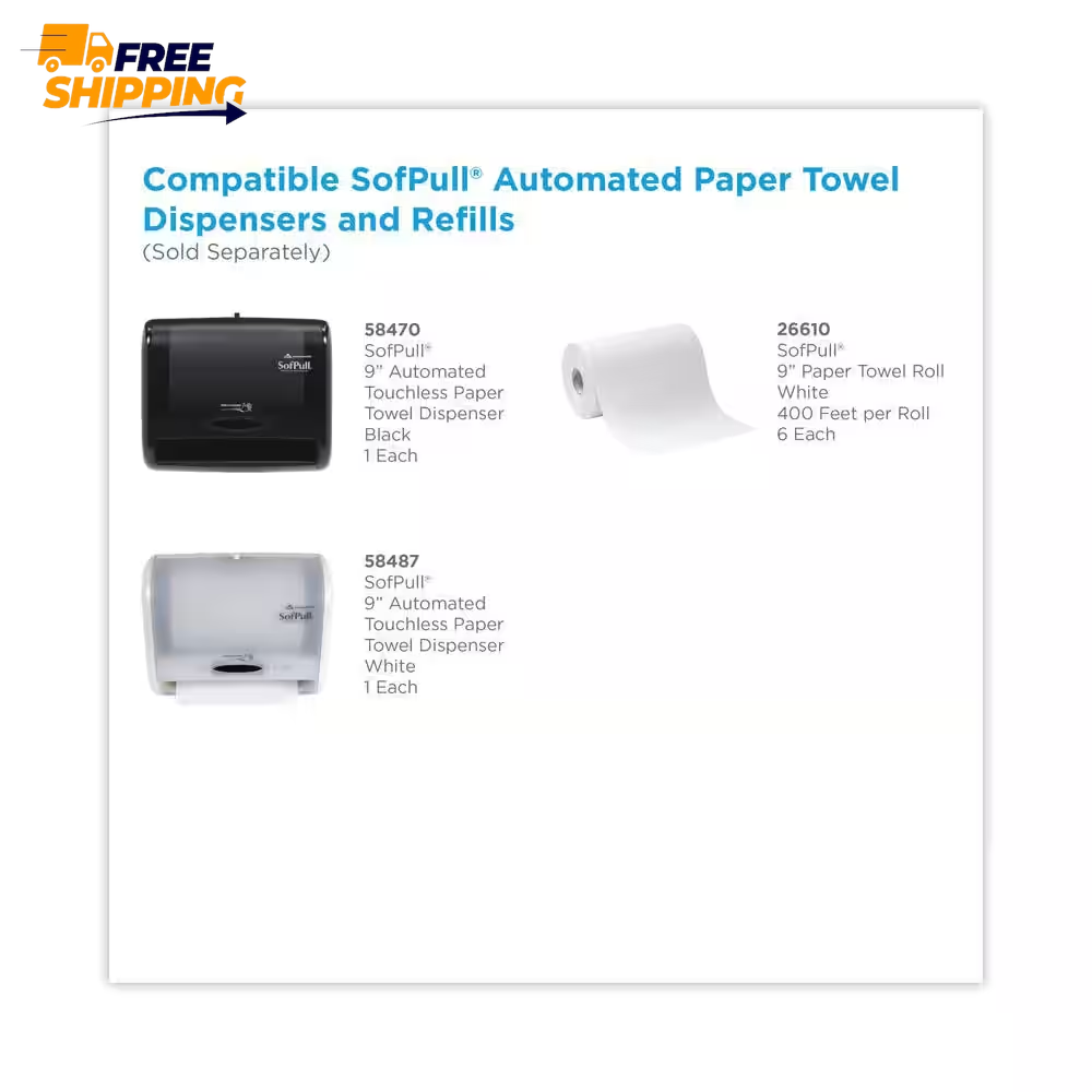 SofPull 9” Paper Towel Roll by GP PRO (Georgia-Pacific), White, 26610, 400