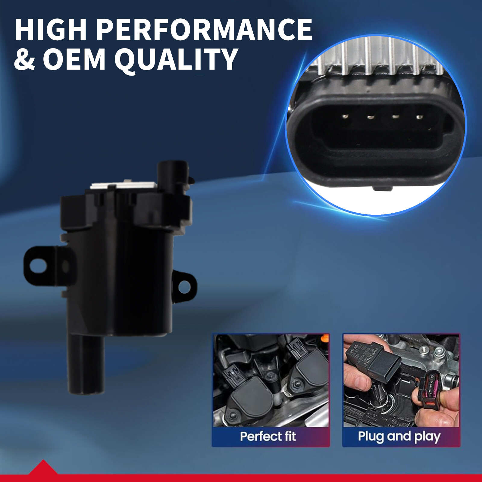 UF262 8X Ignition Coil & Plug & Blue Wire For Chevy Silverado GMC 4.8/5.3/6.0L