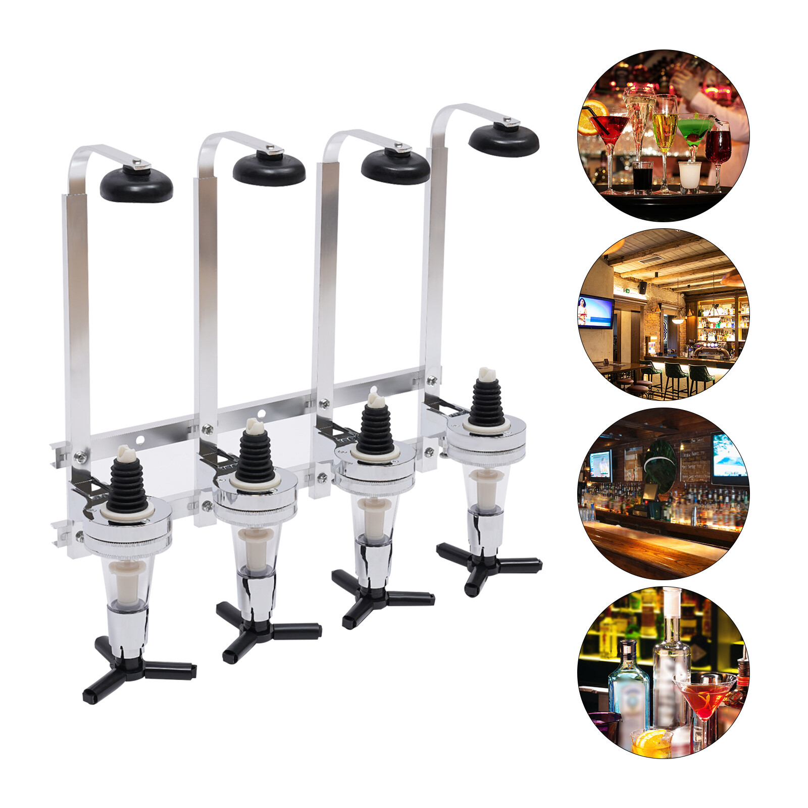 4/6 Bottle Beer Dispenser Wall Mounted Wine Liquor Drink Home Bar Butler Tools