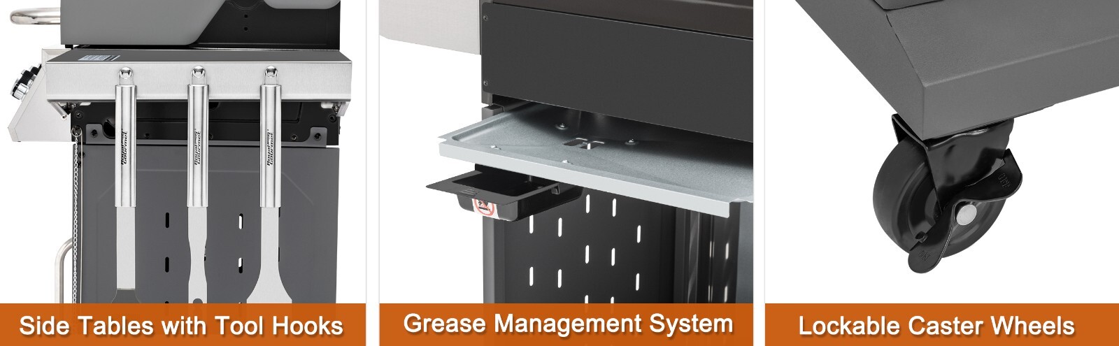 Royal Gourmet 3-Burner Gas Grill Stainless Steel Outdoor Garden BBQ Cooking