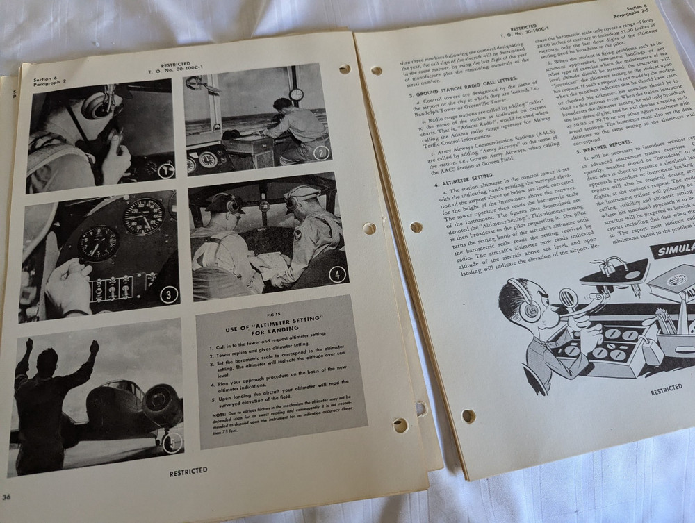 WWII Instrument Flying Trainer Instruction Guide August 1943 book
