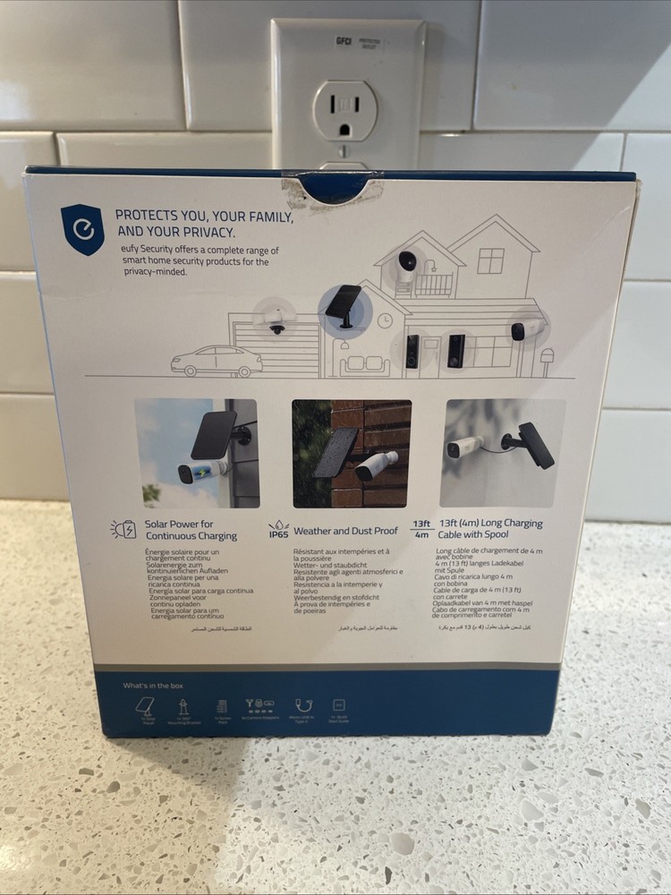 New Open Eufy Solar Panel Charger For Eufy Cams, security System