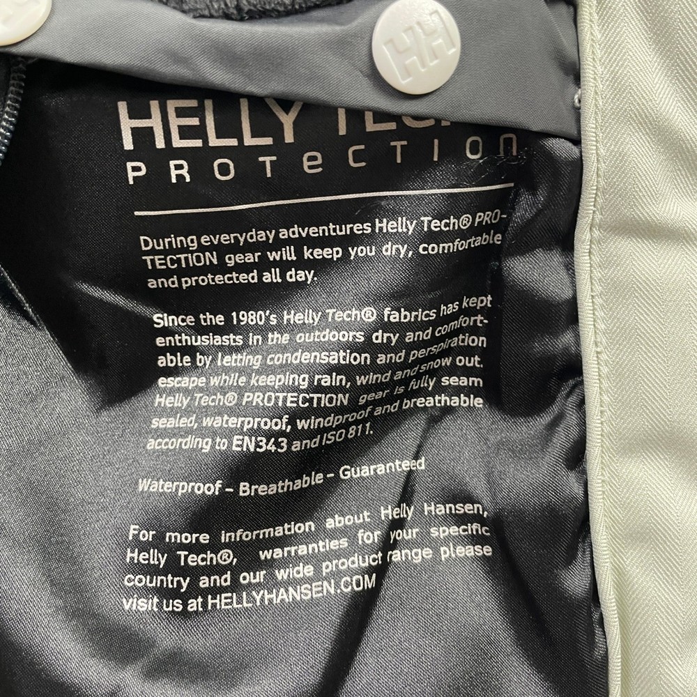 Helly Hansen Jacket Womens Medium Gray Double Collar Hooded Helly Tech Insulated