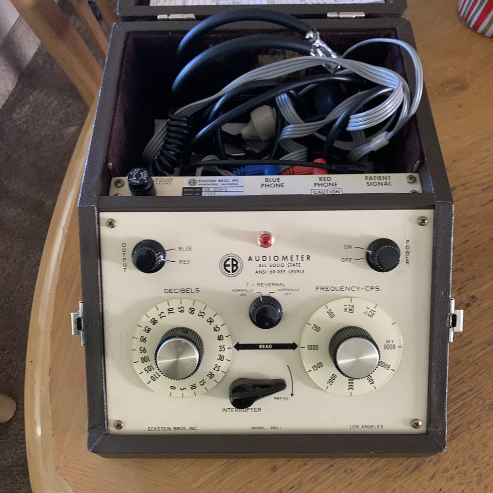 Eckstein Bros EB 350-1 Audiometer Unit Solid State Ansi-69 Ref Levels 350-1