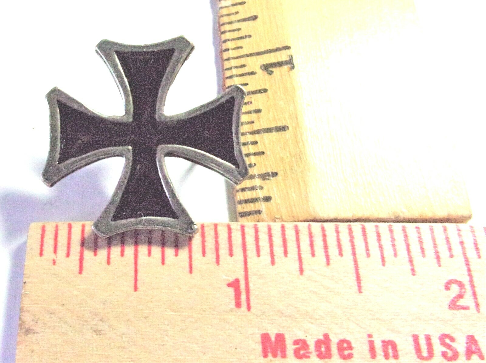 Maltese Cross pin vintage collectible old biker vest pinback military memorabila
