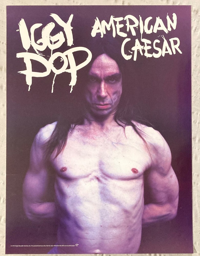 Iggy Pop 1993 Promo Poster American Caesar F