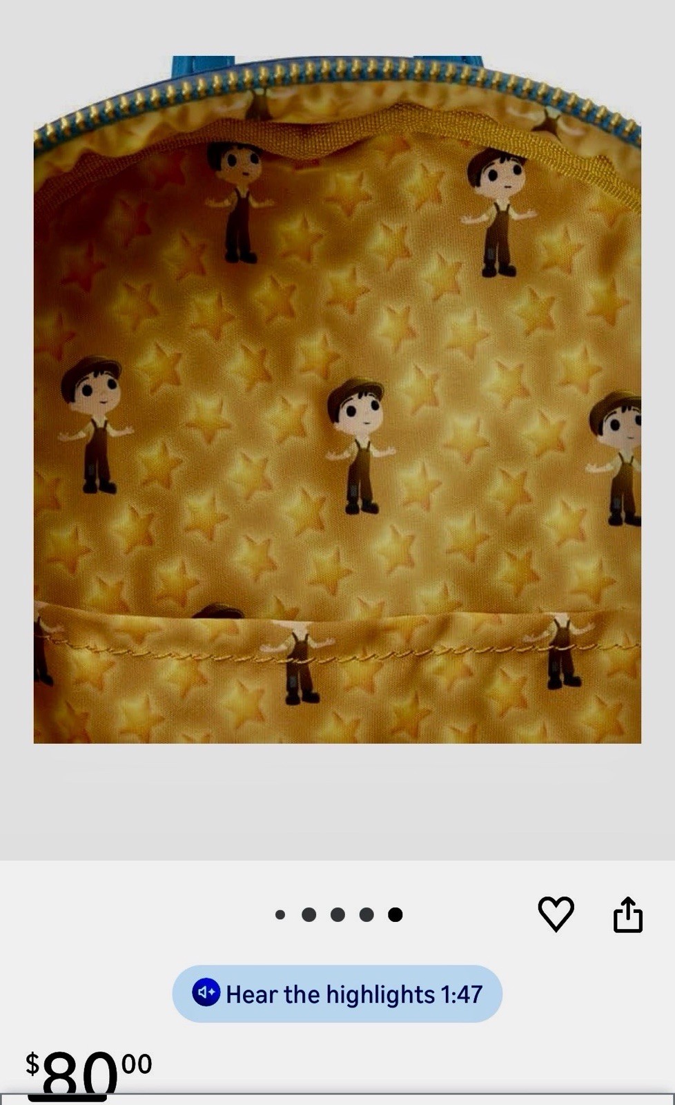 Loungefly Pixar Disney La Luna Moon Mini Backpack