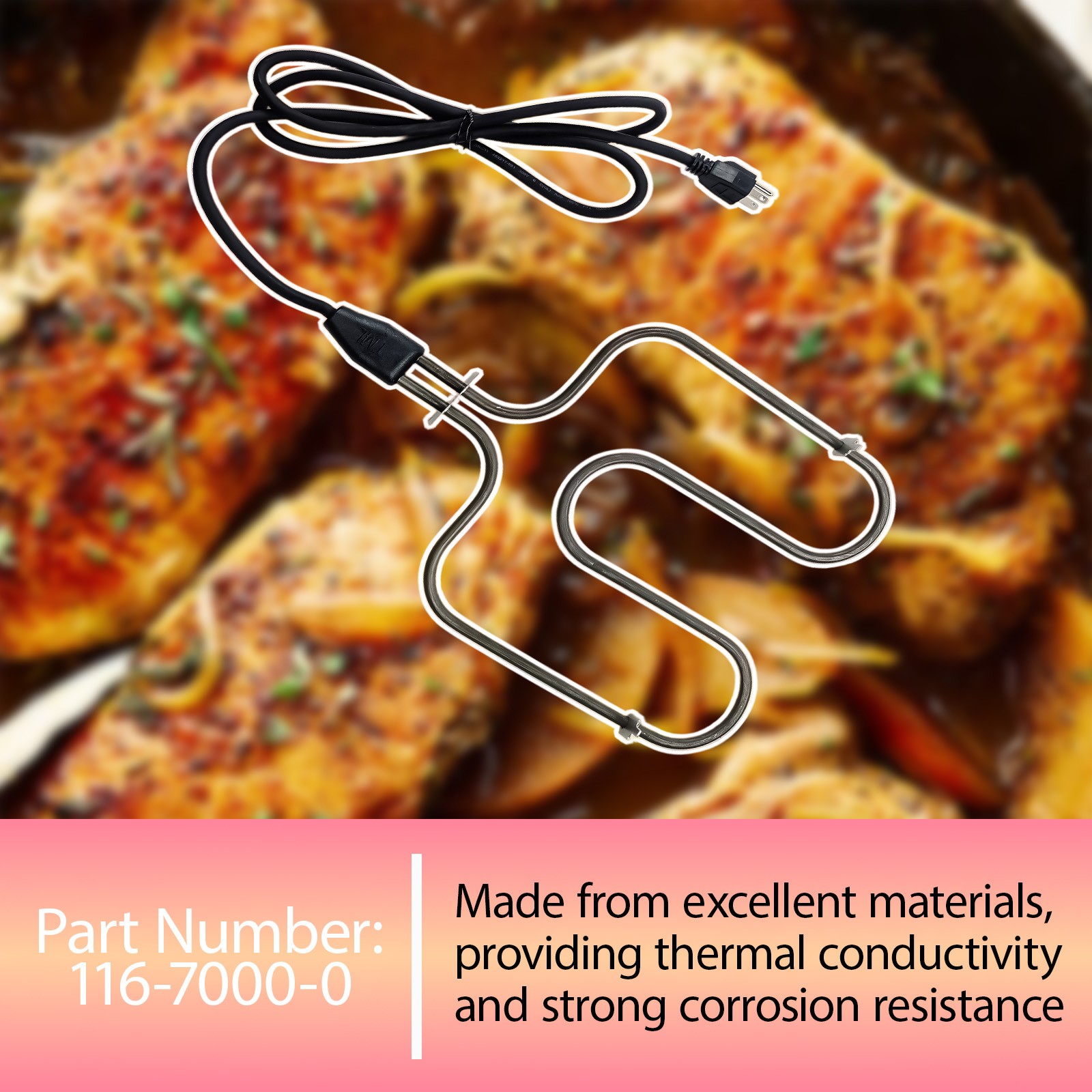 116-7000-0 Electric Heating Element For Brinkmann Gourmet Electric Smoker 1500W