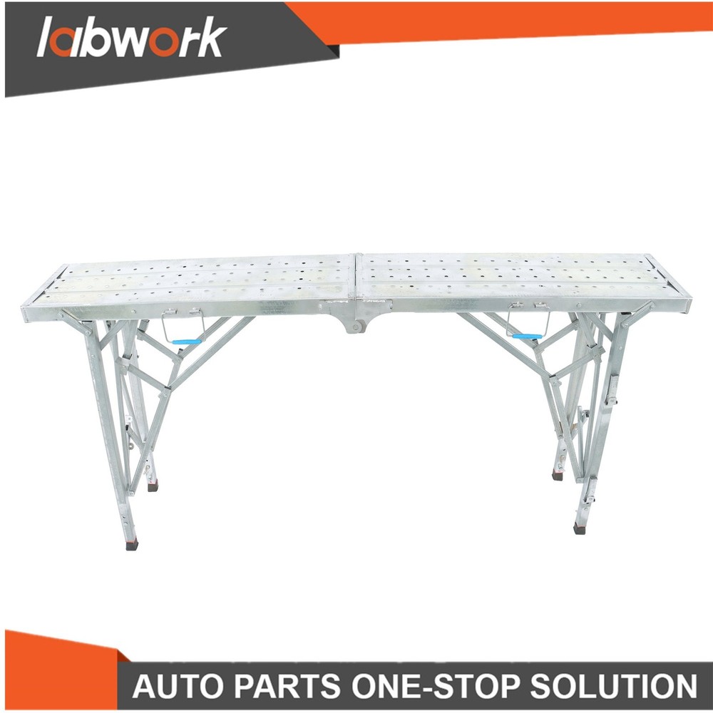 Labwork 1.8m Folding Scaffolding Platform Aluminum Alloy Adjustable Height