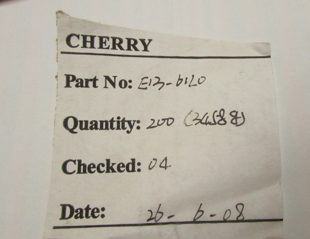 2 Cherry E13 15A N/O & N/C Button Switch 125/250 VAC 3/16 Quick Connect Terminal