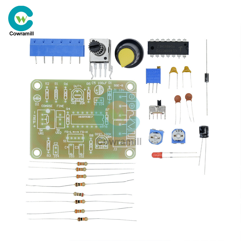 ICL8038 Monolithic Function Signal Generator Module Sine Square Triangle DIY Kit