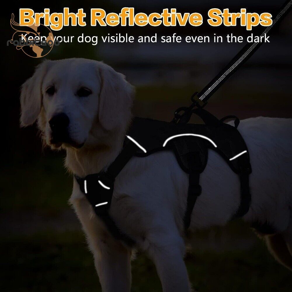 rabbitgoo Escape Proof Dog Harness with Lift Handle Reflective Adjustable Vest
