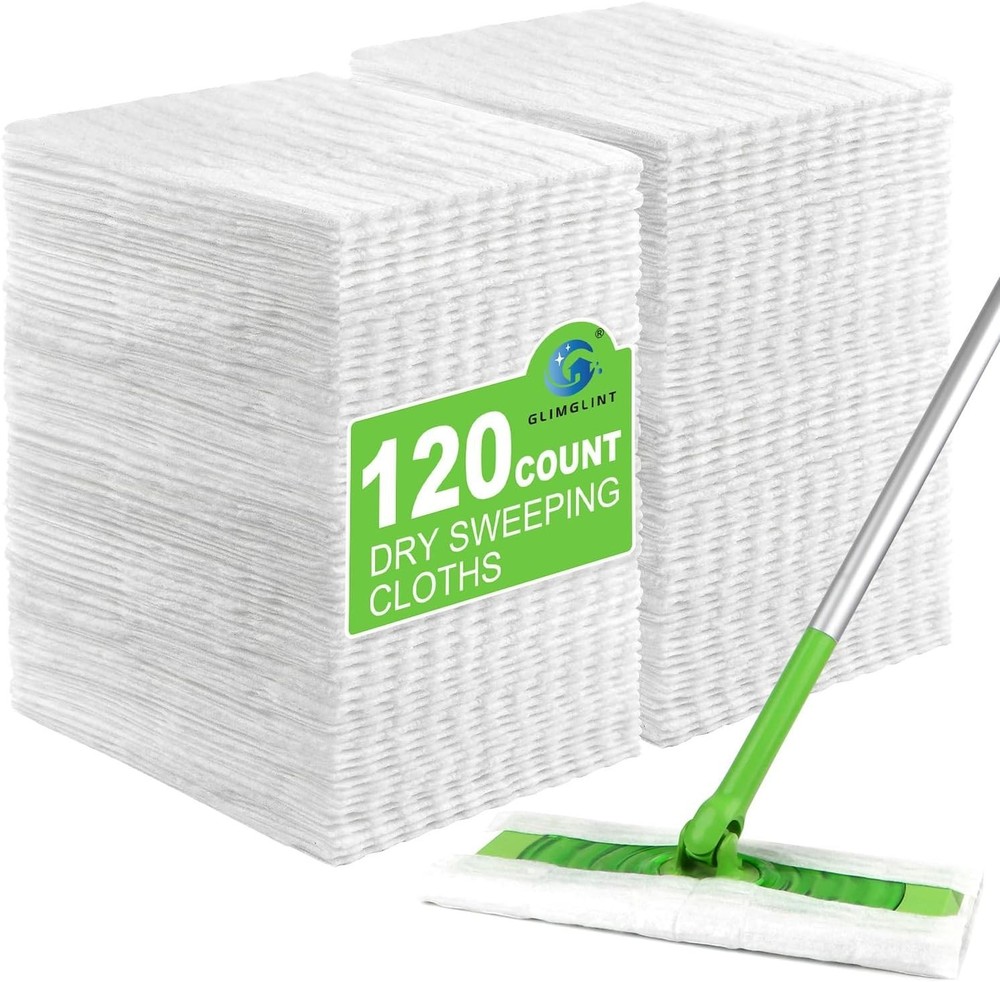 Dry Sweeping Cloths Pads Compatible with Swiffer Sweeper- Disposable Duster Refi