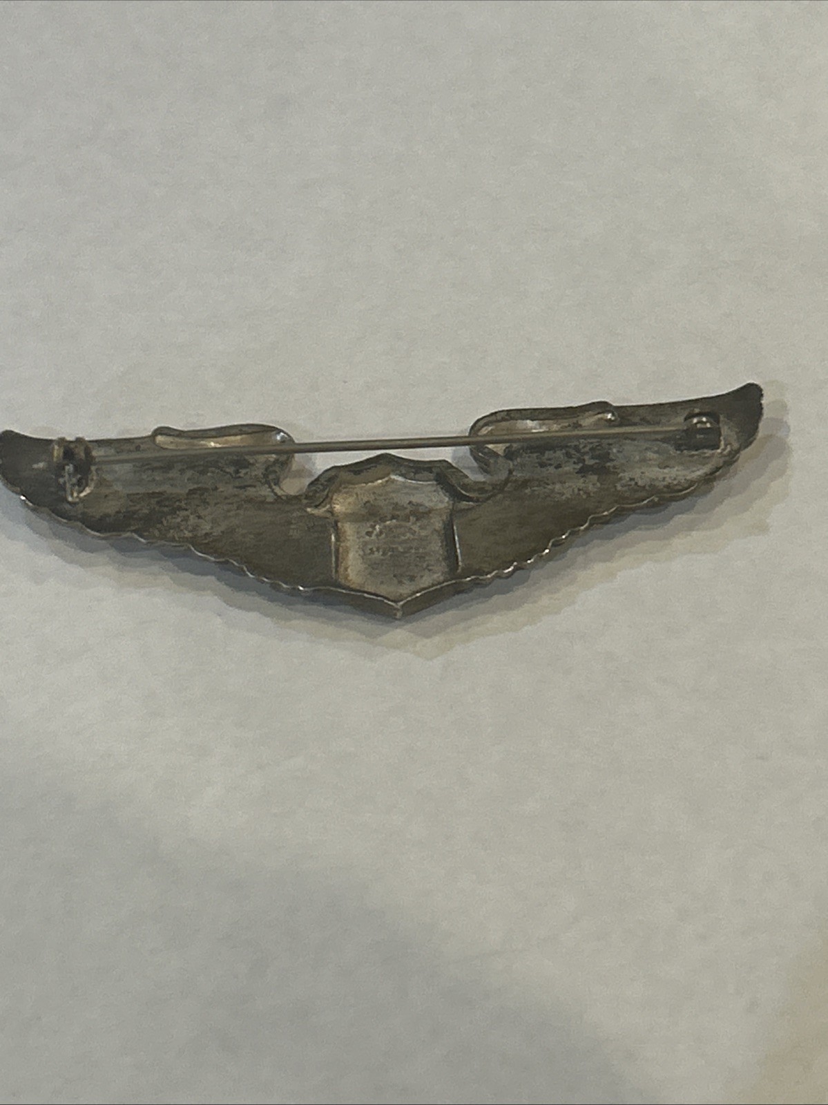 WWII USAAF Pilot Wings 3" Sterling Silver Army Air Forces Aviator Pin By Amcraft