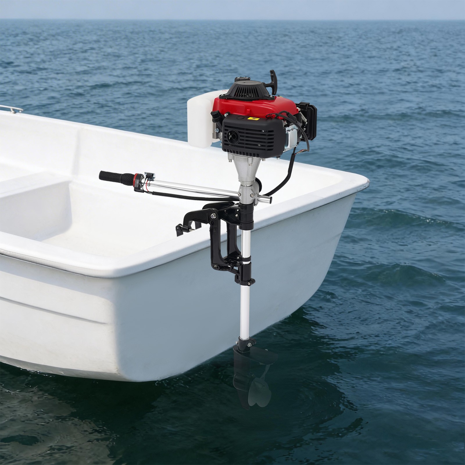 HANGKAI 53.2 cc 4HP 4-Stroke Outboard Engine Boat Motor w/ Air Cooling System