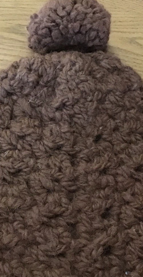 Alpaca Brown Crocheted Handmade Tasseled Hat