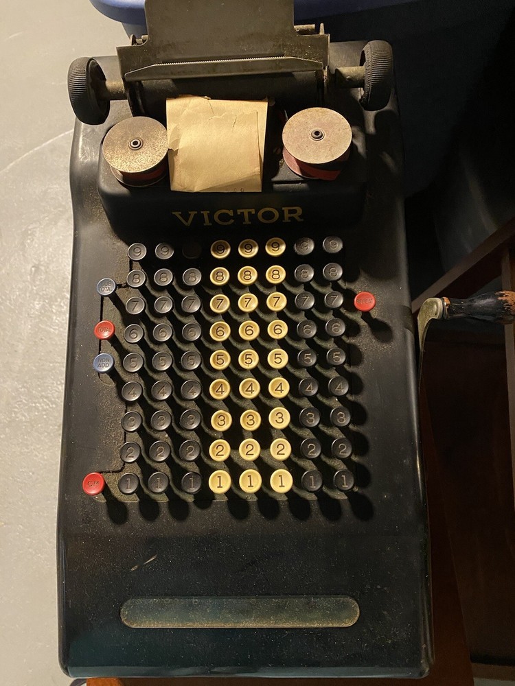 Antique Burroughs 8 Column adding machine
