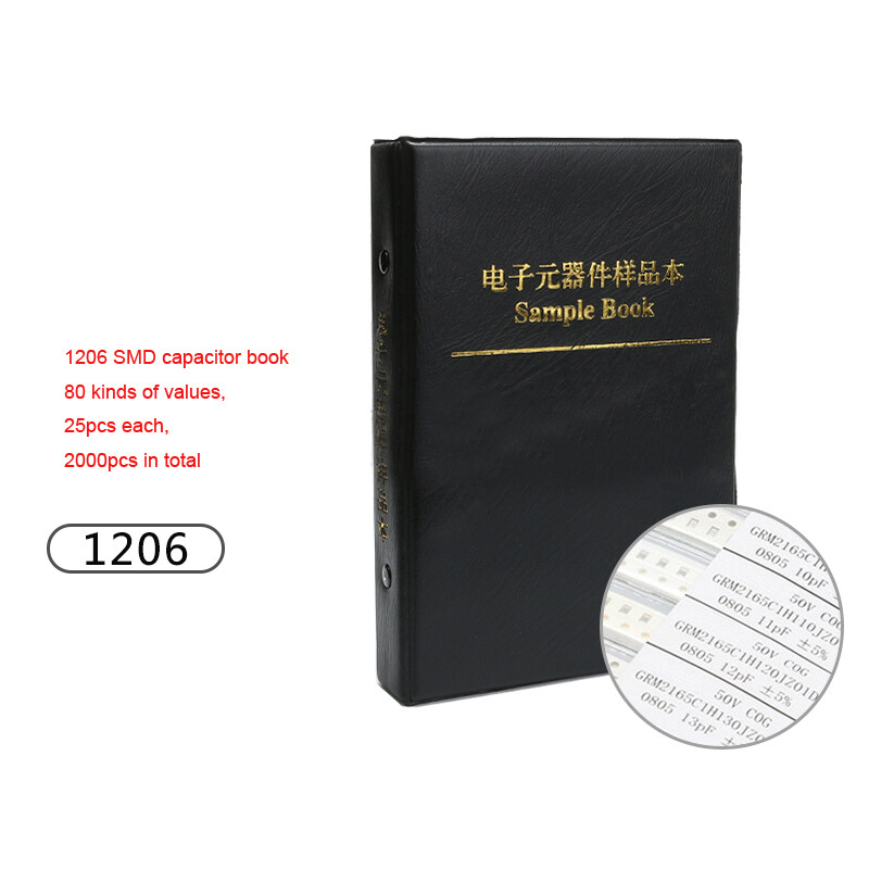 1206 SMD Capacitance Capacitor Sample Book 80 Values 25 Pcs/Value 2000pcs In All