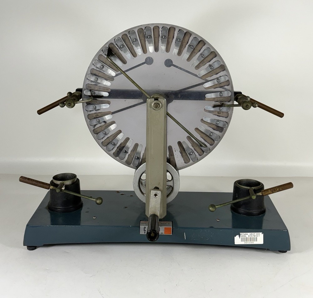 Vintage Cenco Wimshurst Machine 15" Electrostatic Generator Static Electricity