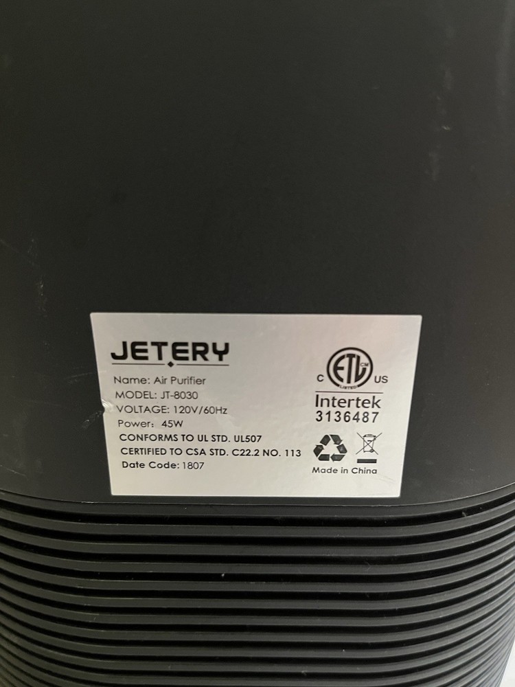 Jetery JT-8030 Air Purifier Used